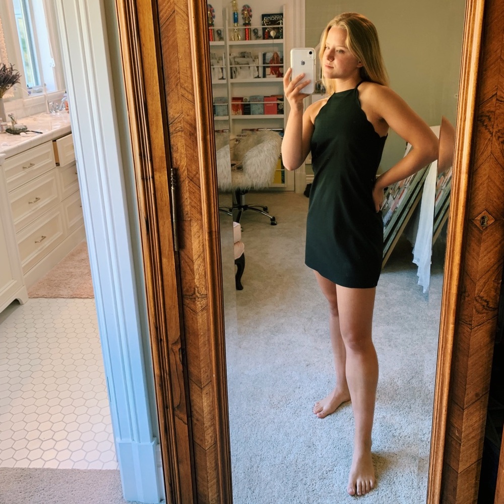 Black Lulu’s Dress with Scalloping